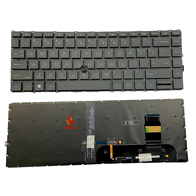 Compatible Premium Keyboard for HP ZBook Firefly 14 G7 G8 Elitebook 840 G7 G8 with Backlight and Trackpad US layout L87607-001