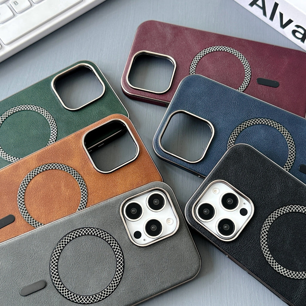 Mungu Highly Premium Leather Case for iPhone 16 Pro 16 Pro Max 15 Pro 15 Pro Max with Megsafe in 8 Colours