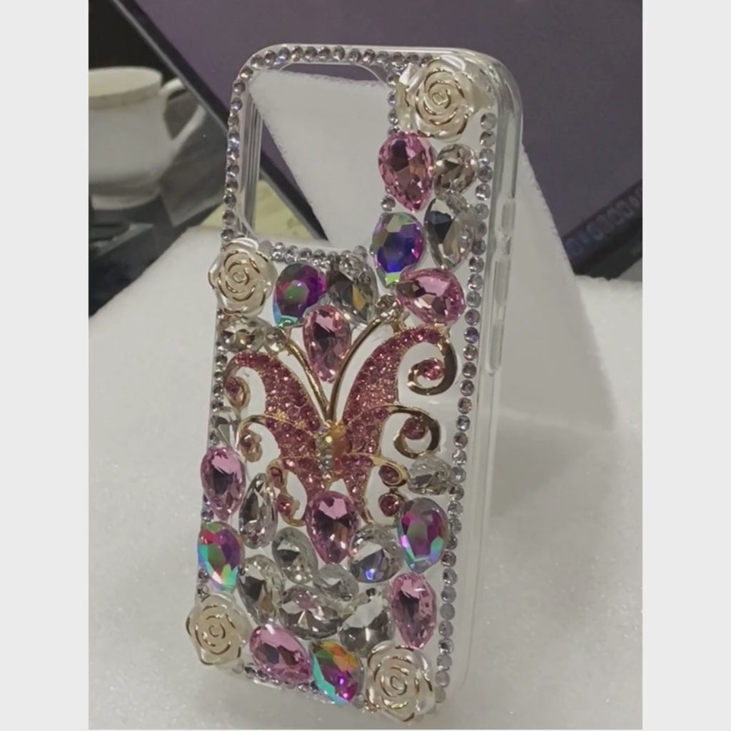Mungu Premium Back Case for iPhone 16 Pro 15 Pro Butterfly (Wedding Collection)